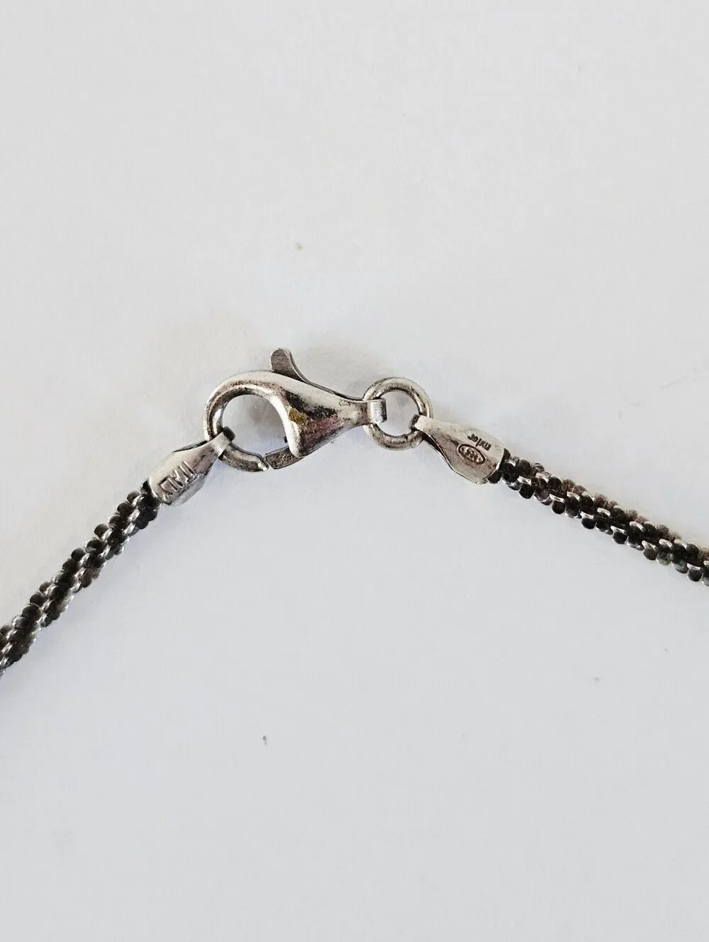 Vintage Milor Italy Sterling Silver 925 Twisted Linked Rope Chain Necklace 18